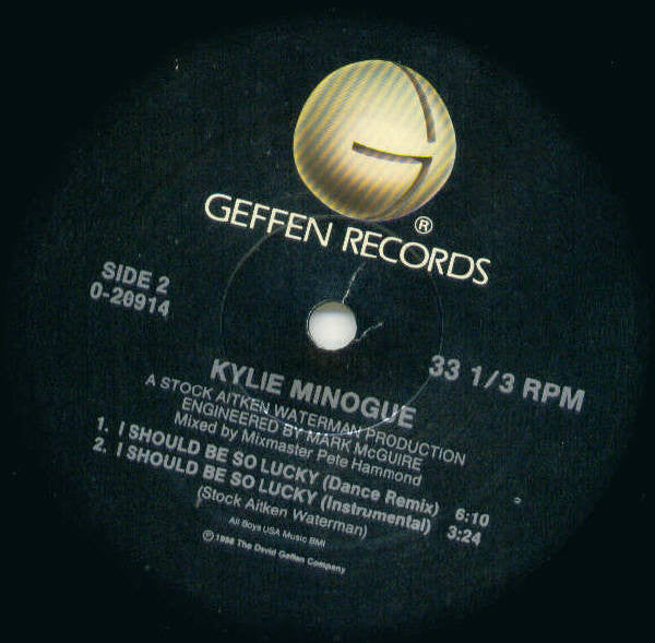 Kylie Minogue : I Should Be So Lucky  (12", Maxi)