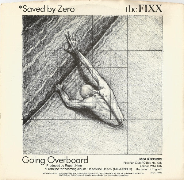 The Fixx : Saved By Zero (7", Single)