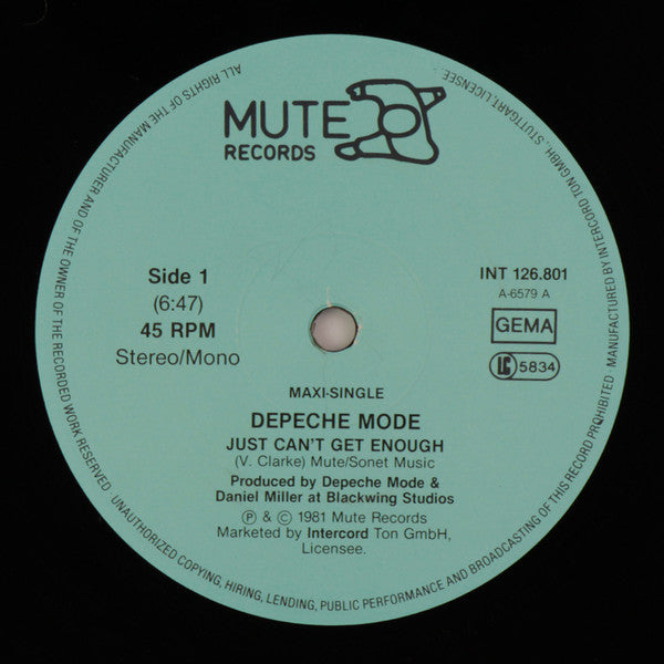 Depeche Mode : Just Can't Get Enough (12", Maxi, RP)