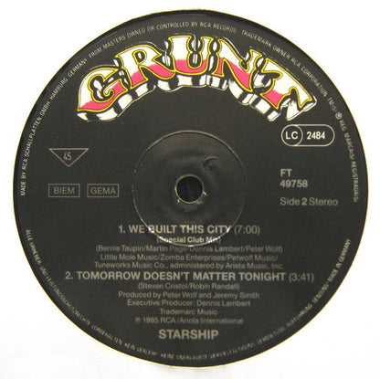 Starship (2) : Nothing's Gonna Stop Us Now (12", Maxi)