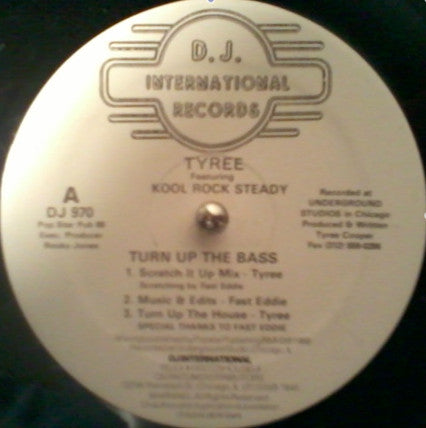 Tyree Cooper Featuring Kool Rock Steady : Turn Up The Bass (12", RE)