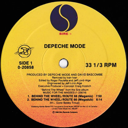 Depeche Mode : Behind The Wheel / Route 66 (Megamix) (12", Maxi, All)