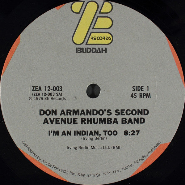 Don Armando's Second Avenue Rhumba Band : I'm An Indian, Too / Deputy Of Love (12", Ter)