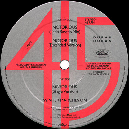 Duran Duran : Notorious (Latin Rascals Mix) (12", Promo)