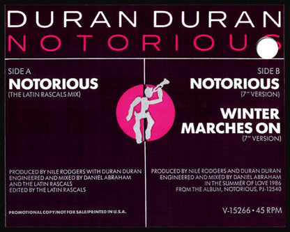 Duran Duran : Notorious (Latin Rascals Mix) (12", Promo)