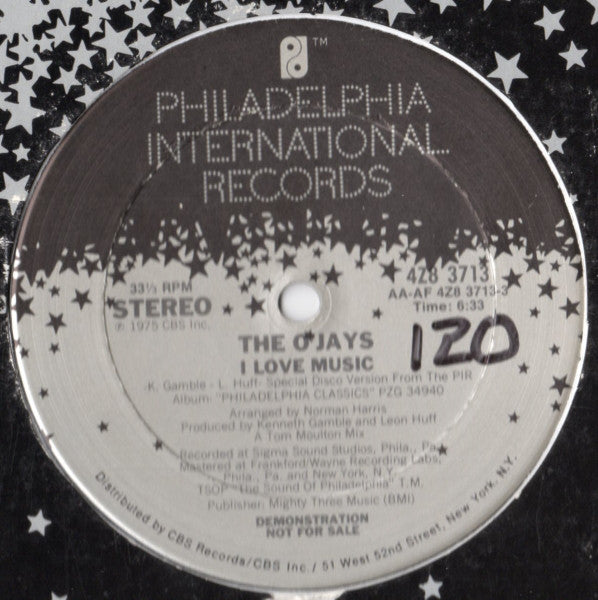 The O'Jays : I Love Music / Livin' For The Weekend (12", Promo)