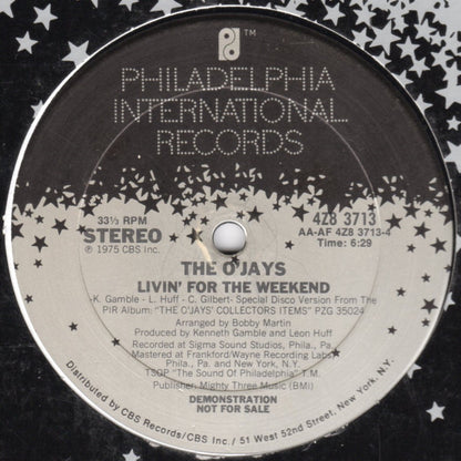 The O'Jays : I Love Music / Livin' For The Weekend (12", Promo)