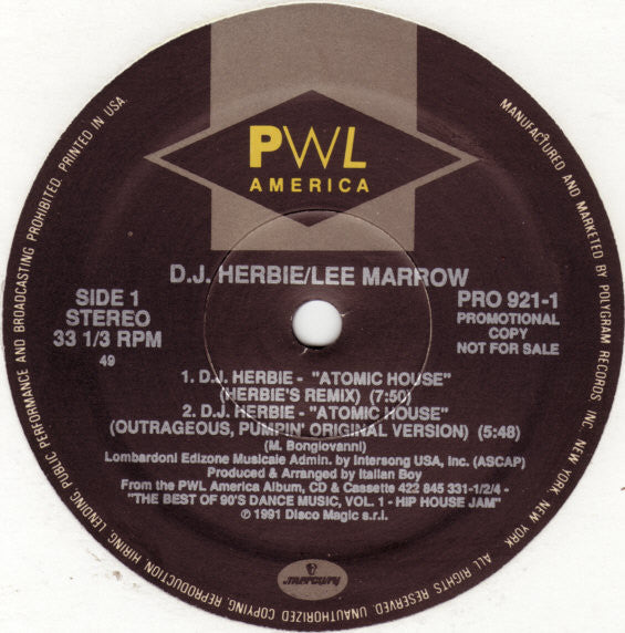 DJ Herbie / Lee Marrow : Promo Sampler (12", Promo)