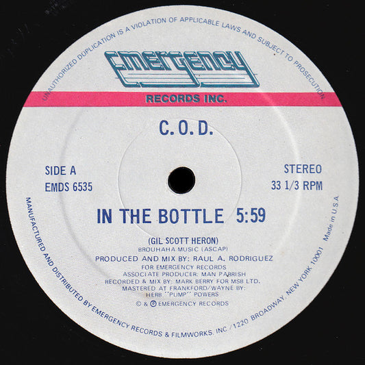 C.O.D. : In The Bottle (12")
