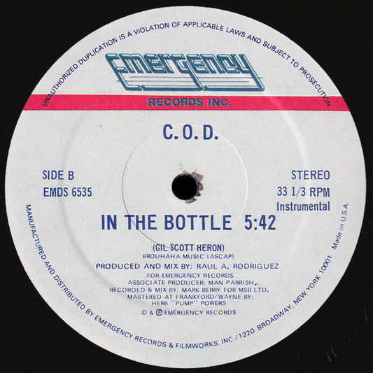 C.O.D. : In The Bottle (12")