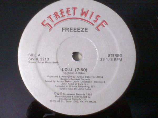 Freeeze* : I.O.U. (12")