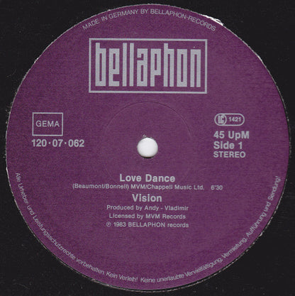 Vision (13) : Love Dance (Special Remix) (12", Maxi)
