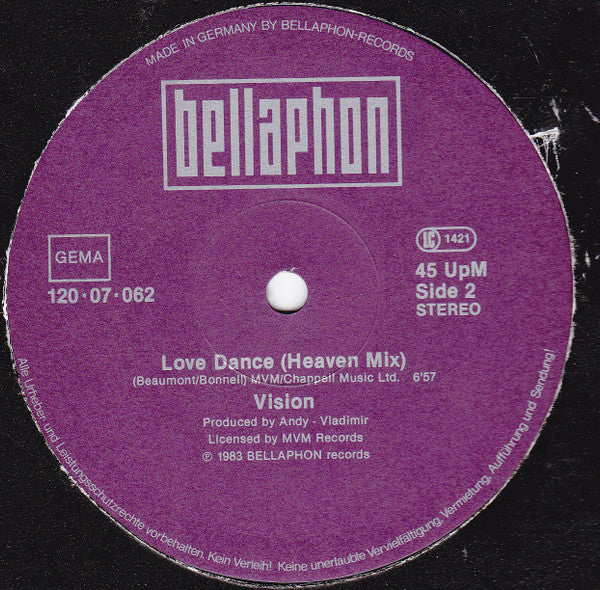 Vision (13) : Love Dance (Special Remix) (12", Maxi)