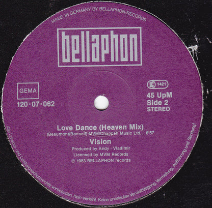 Vision (13) : Love Dance (Special Remix) (12", Maxi)
