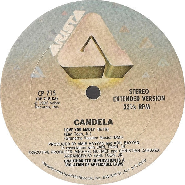 Candela : Love You Madly (12")