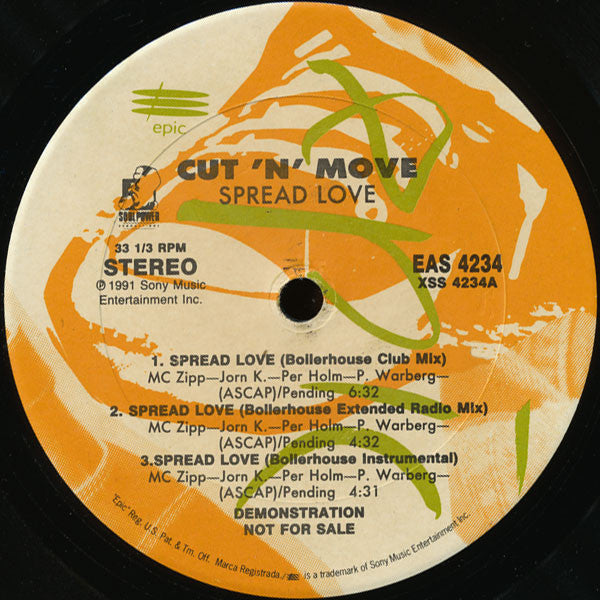 Cut 'N' Move : Spread Love (2x12", Promo)