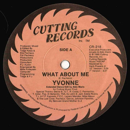 Yvonne* : What About Me (12")