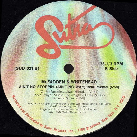 McFadden & Whitehead : Ain't No Stoppin' (Ain't No Way) (12")