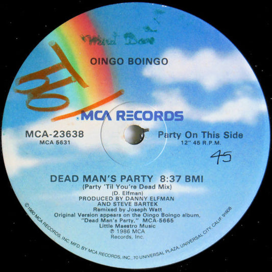 Oingo Boingo : Stay / Dead Man's Party (12", Single)