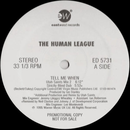 The Human League : Tell Me When (12", Promo)