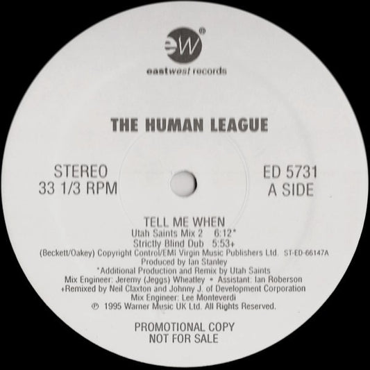 The Human League : Tell Me When (12", Promo)