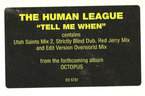 The Human League : Tell Me When (12", Promo)