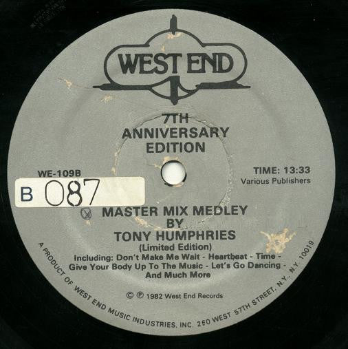 Tony Humphries : Master Mix Medley - 7th Anniversary Edition (12", Ltd, Mixed)