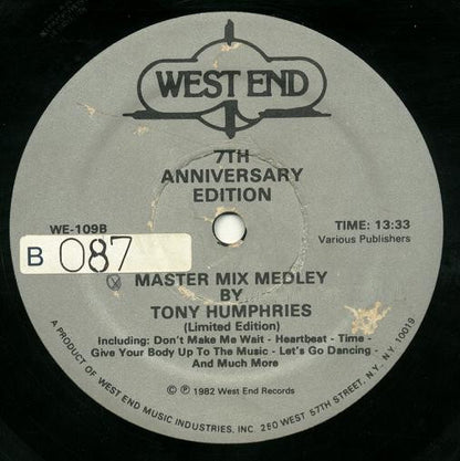 Tony Humphries : Master Mix Medley - 7th Anniversary Edition (12", Ltd, Mixed)