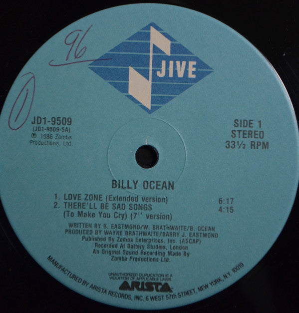 Billy Ocean : Love Zone - Extended Version (12", Single)