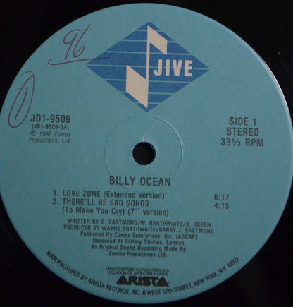 Billy Ocean : Love Zone - Extended Version (12", Single)