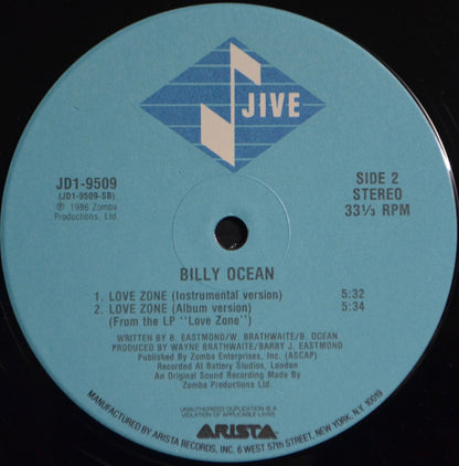 Billy Ocean : Love Zone - Extended Version (12", Single)