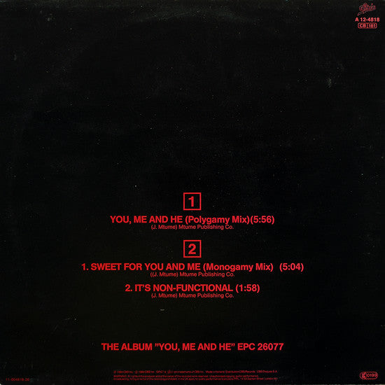 Mtume : You, Me And He (12",Maxi-Single,45 RPM)