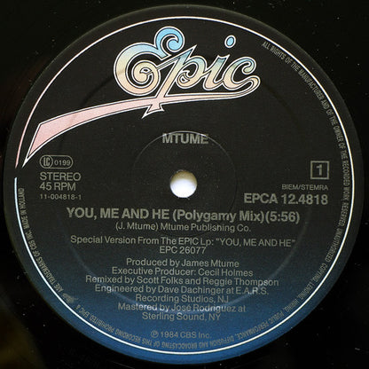 Mtume : You, Me And He (12",Maxi-Single,45 RPM)