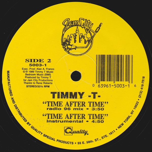 Timmy -T-* : Time After Time (12")