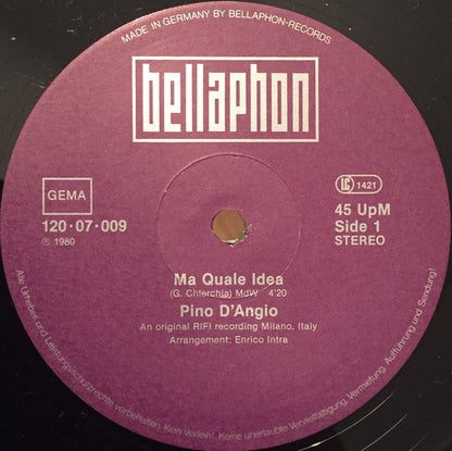 Pino D'Angiò : Ma Quale Idea / Lezione D'Amore (12", Maxi)