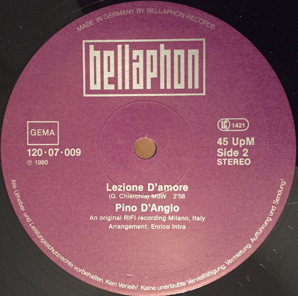 Pino D'Angiò : Ma Quale Idea / Lezione D'Amore (12", Maxi)
