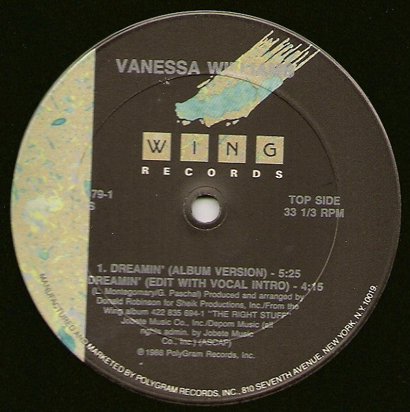 Vanessa Williams : Dreamin' (12", Single)