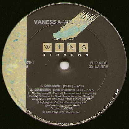 Vanessa Williams : Dreamin' (12", Single)
