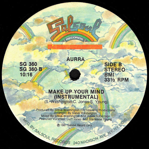 Aurra : Make Up Your Mind (12", Single)