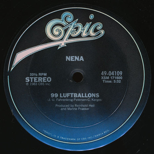 Nena : 99 Red Balloons / 99 Luftballons (12", Single, Car)