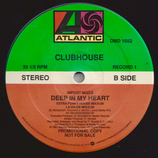 Clubhouse* : Deep In My Heart (2x12", Promo)