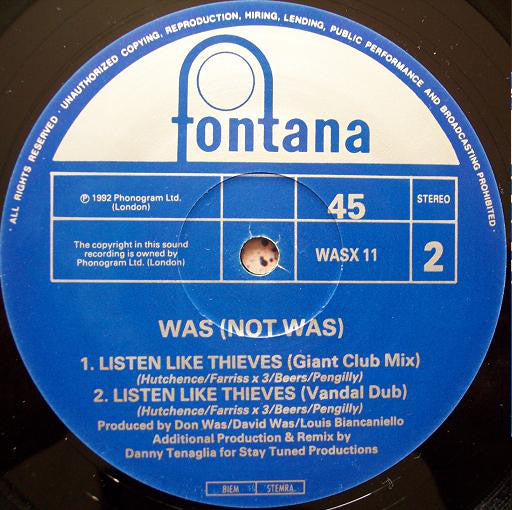 Was (Not Was) : Shake Your Head (12", Single)