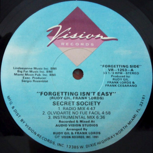 Secret Society (4) : Forgetting Isn't Easy / We Belong Together (12")