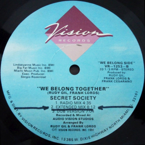 Secret Society (4) : Forgetting Isn't Easy / We Belong Together (12")