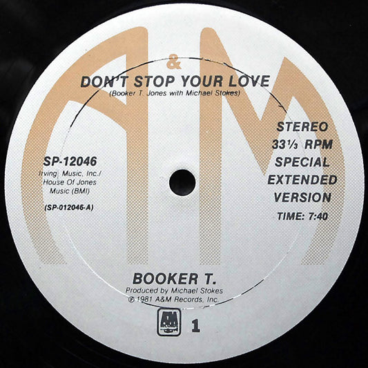 Booker T. Jones : Don't Stop Your Love (12", MR)