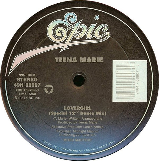 Teena Marie / Kelly Marie : Lovergirl / Feels Like I'm In Love (12", RE)
