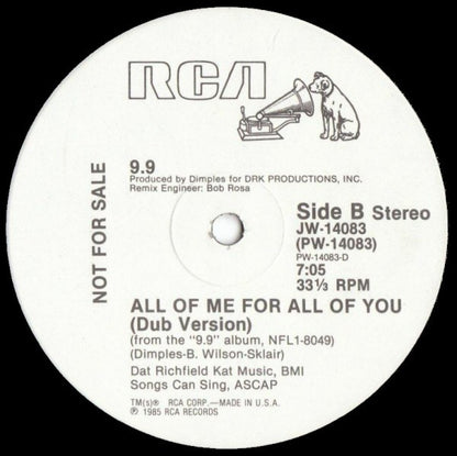 9.9 : All Of Me For All Of You (12", Promo)