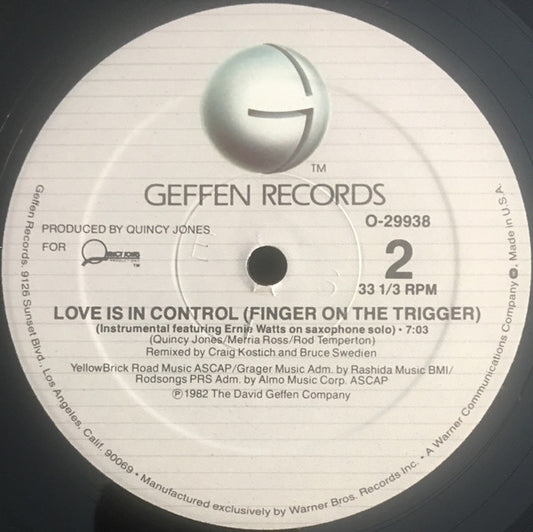 Donna Summer : Love Is In Control (Finger On The Trigger) (12")