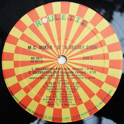 MC Miker G. & DJ Sven : Celebration Rap (12")