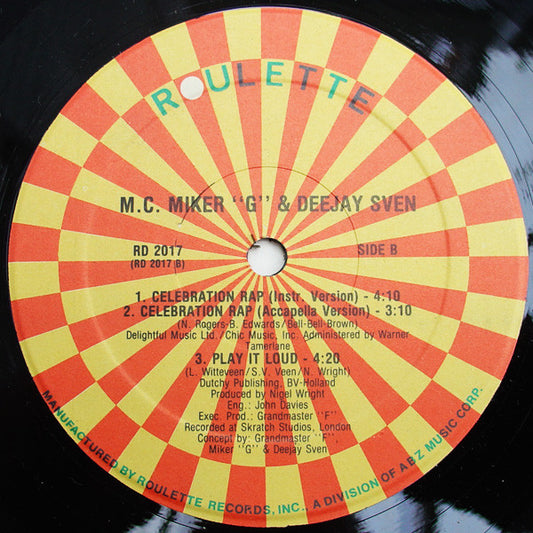 MC Miker G. & DJ Sven : Celebration Rap (12")